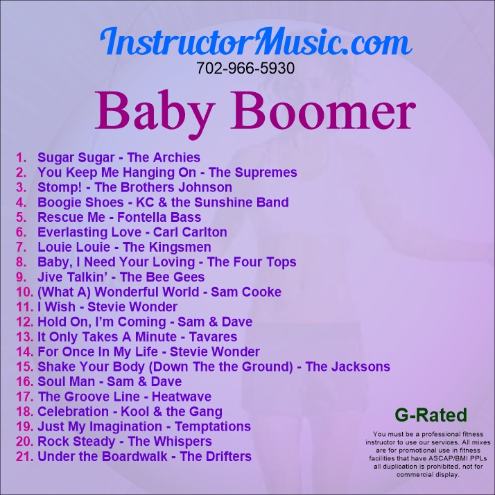 Baby Boomer Instructor Music Workout Music Exercise Music