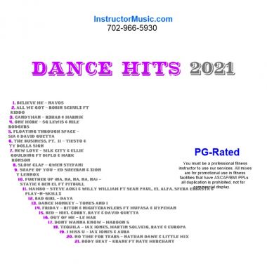 Dance Hits 2021, Instructor Music, Workout Music