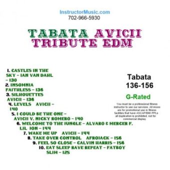 Tabata Avicii Tribute EDM 8