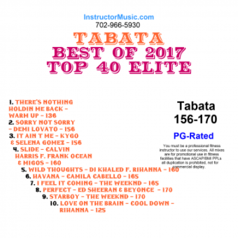 Tabata Best of 2017 Top 40 Elite 10