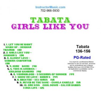 Tabata Girls Like You 5