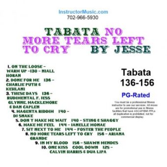 Tabata No More Tears Left To Cry by Jesse 7