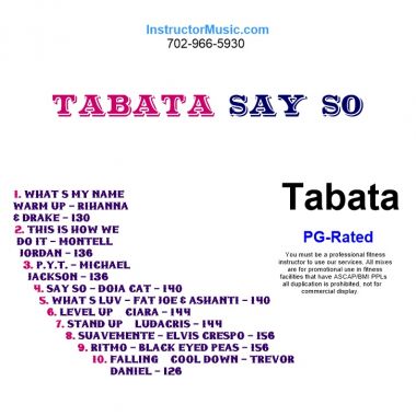 Tabata Say So - Instructor Music | Workout Music | Exercise Music